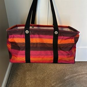 Thirty one gifts large utility tote, pink ombré pattern